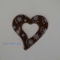 供应巧克力装饰件：黑彩心形