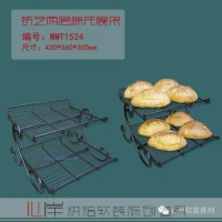 供应烘焙软装产品MMT1524铁艺两层梯形展架